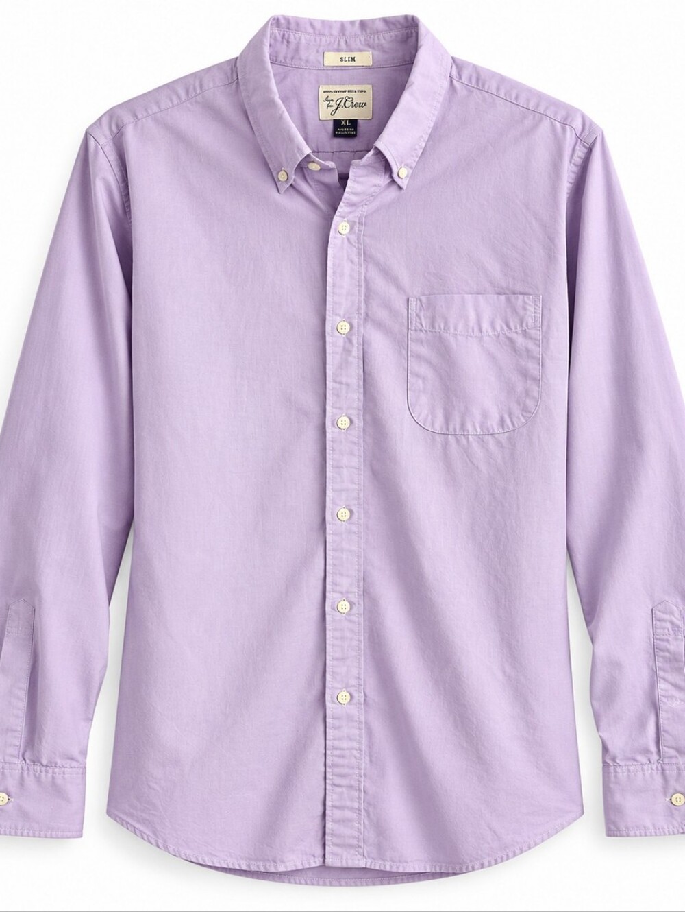 J.Crew Men's Slim Fit Oxford Button Down Shirt XL Lilac Purple Cotton